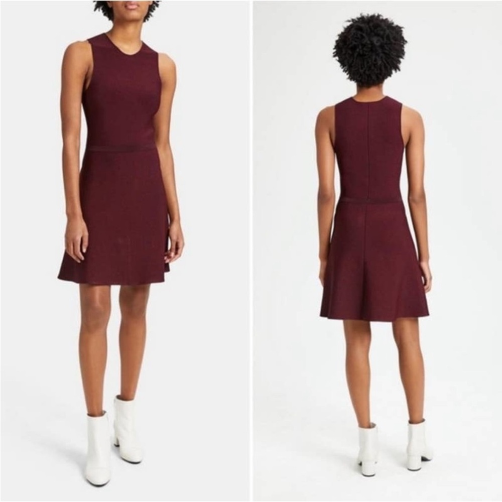 Theory Marl Flare Knit Fit and Flare Dress | Size Large